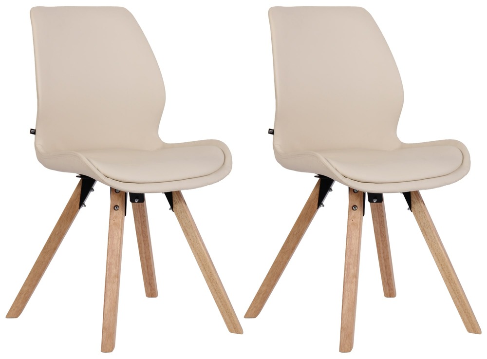 Lot de 2 chaises luna simili cuir