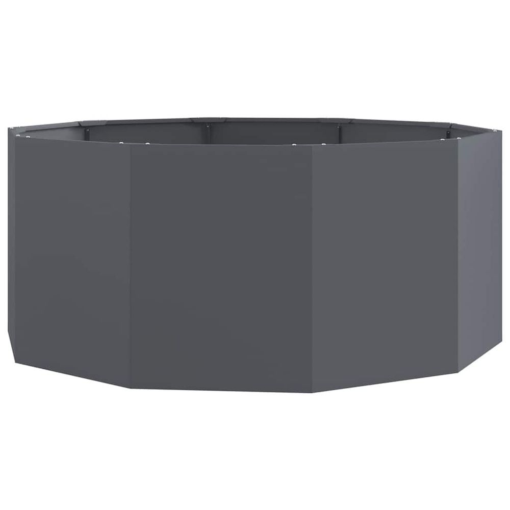 Jardinière anthracite 120 x 120 x 50 cm acier