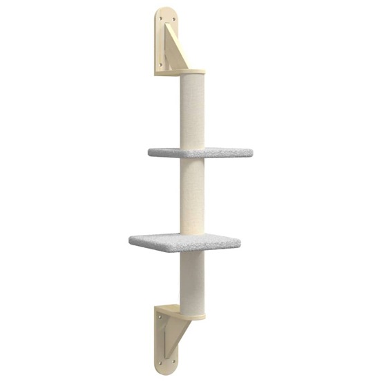 Arbre à chat meuble tour grimper jouet grattage grattoir escalade plateforme mural avec griffoir clair 108 cm gris