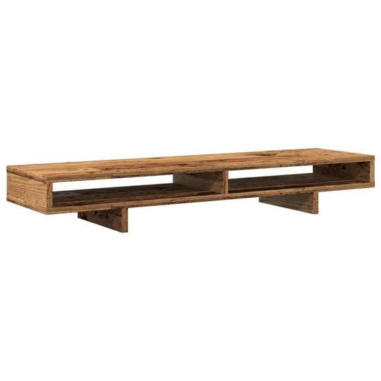 Support de moniteur vieux bois 100x27x15 cm bois d'ingénierie