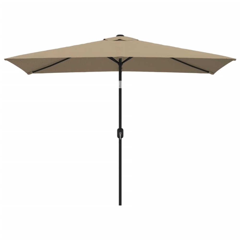Parasol avec mât en métal 300 x 200 cm taupe