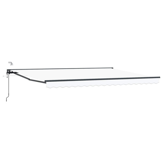 Auvent rétractable électrique blanc 5 × 3,5 m