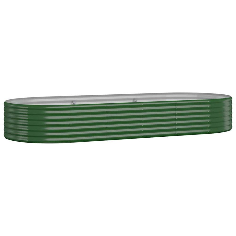 Lit surélevé de jardin acier galvanisé 249x100x36cm vert