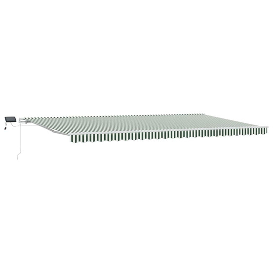 Auvent rétractable with manuel 600 × 350 cm vert et blanc