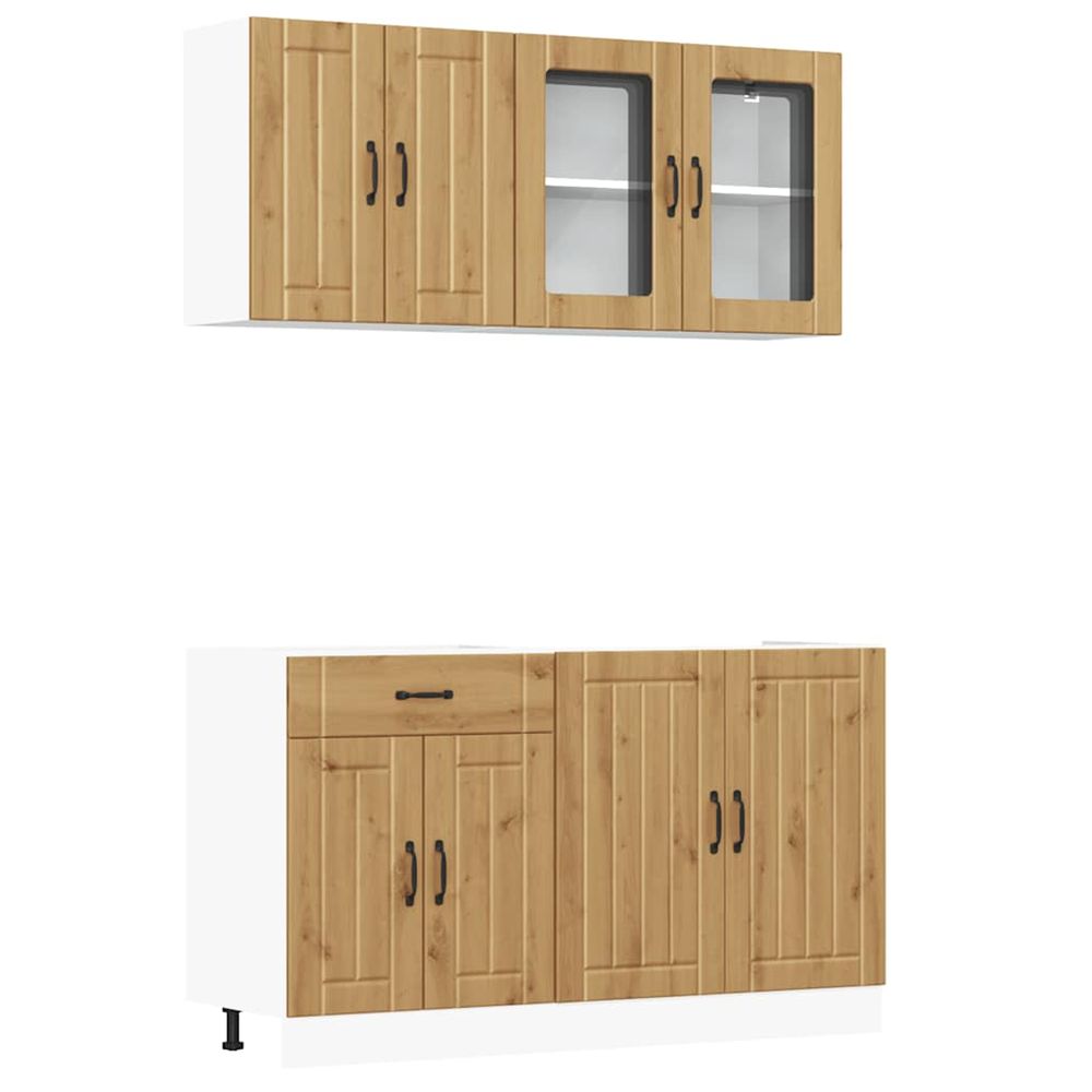 Ensemble d'armoires de cuisine 4 pcs kalmar bois d'ingénierie