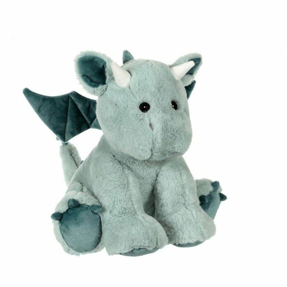 Peluche dragon trendy, vert d'eau 30 cm