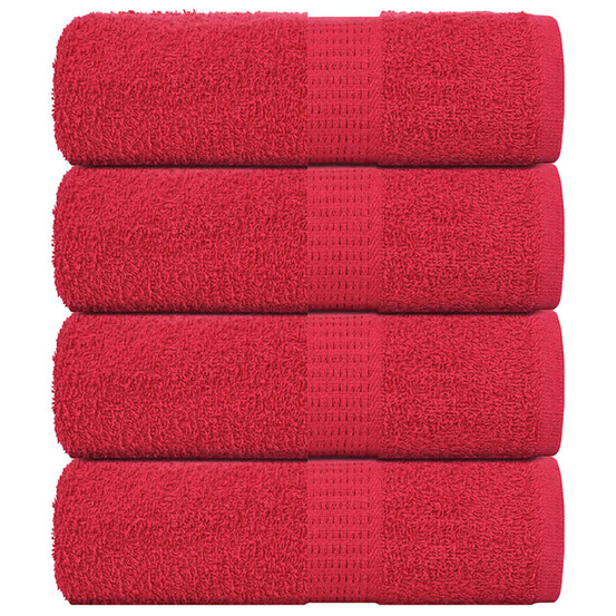 Serviettes d'invité 4 pcs frogn rouge 30x50 cm 100% coton
