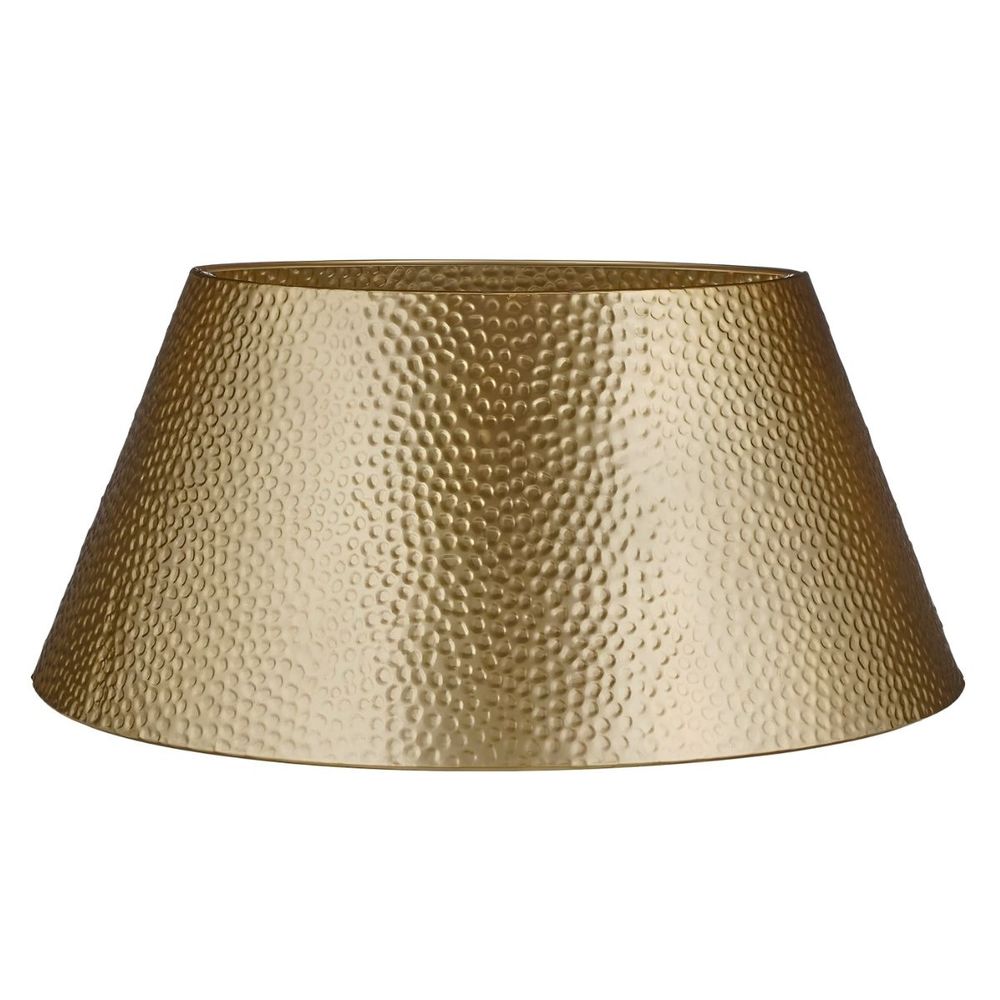 Mica decorations jupe de sapin de noël l58 x l38 x h26 cm - couvre pied - or - fer