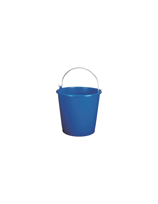 Seau ménage 12l gradué bleu - aluminium et plastiq