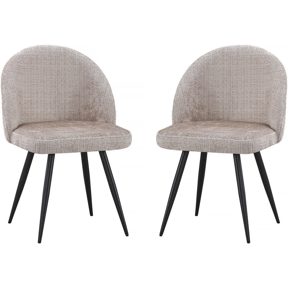 Lot de 2 chaises en tissu 