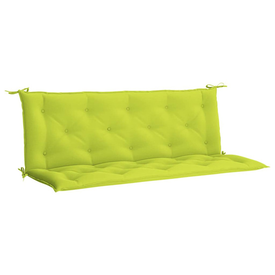Coussin de banc de jardin vert vif 150x(50+50)x7cm tissu oxford