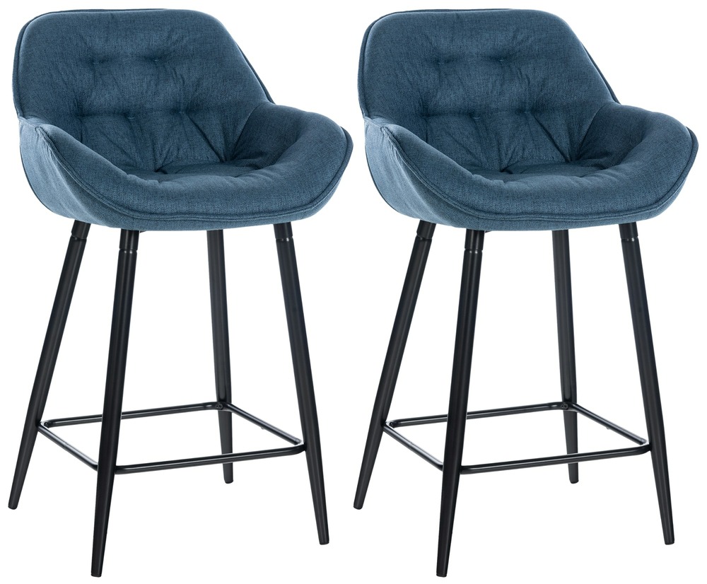 Lot de 2 tabourets de bar gibson tissu