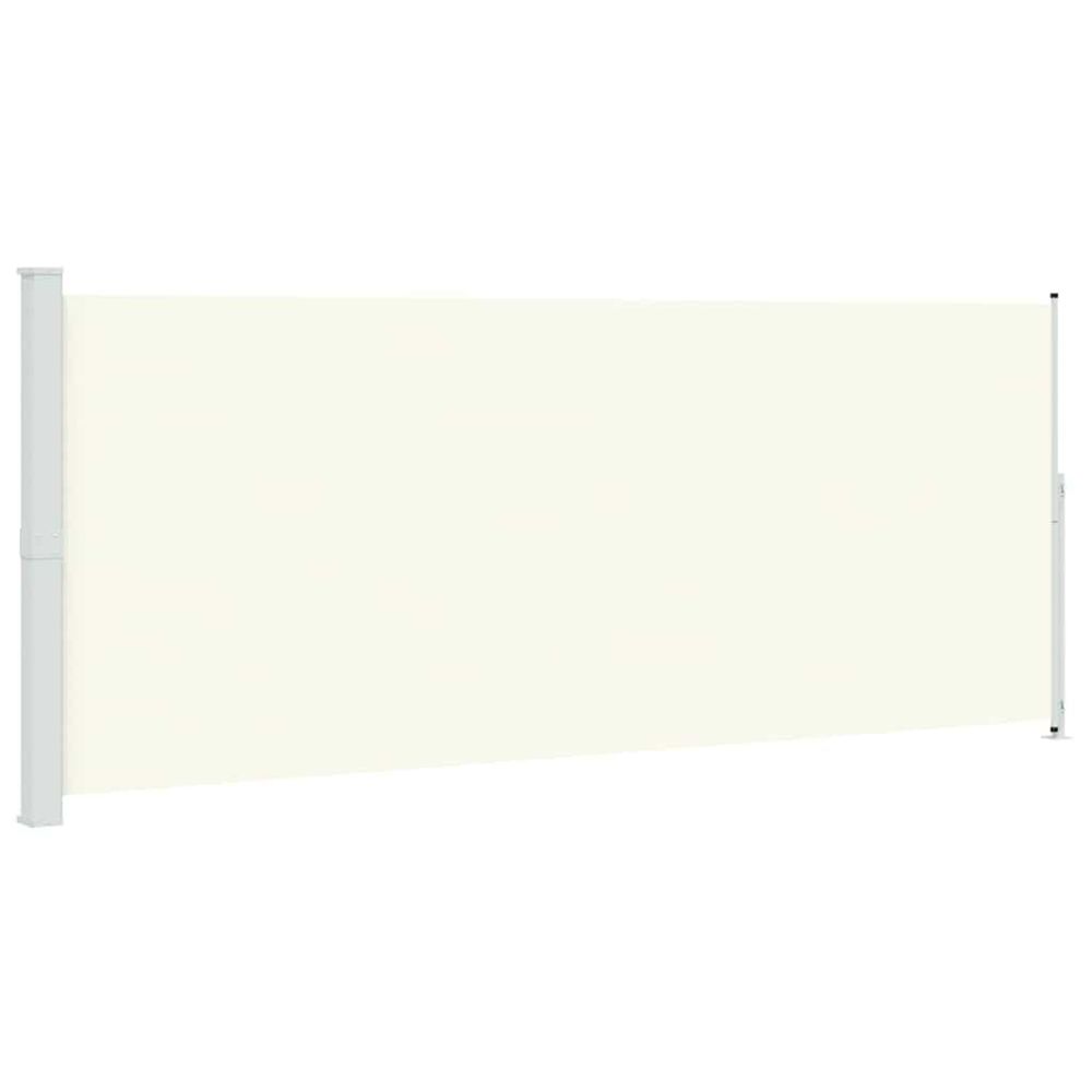 Auvent latéral rétractable de patio 200x500 cm crème