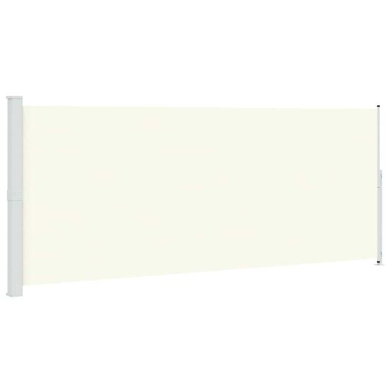 Auvent latéral rétractable de patio 200x514 cm crème