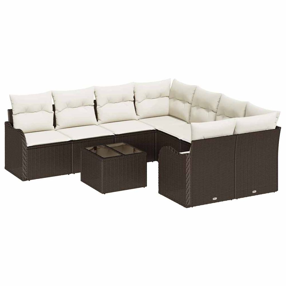 Ensemble de canapé de jardin 9 pc 8-nombre de places