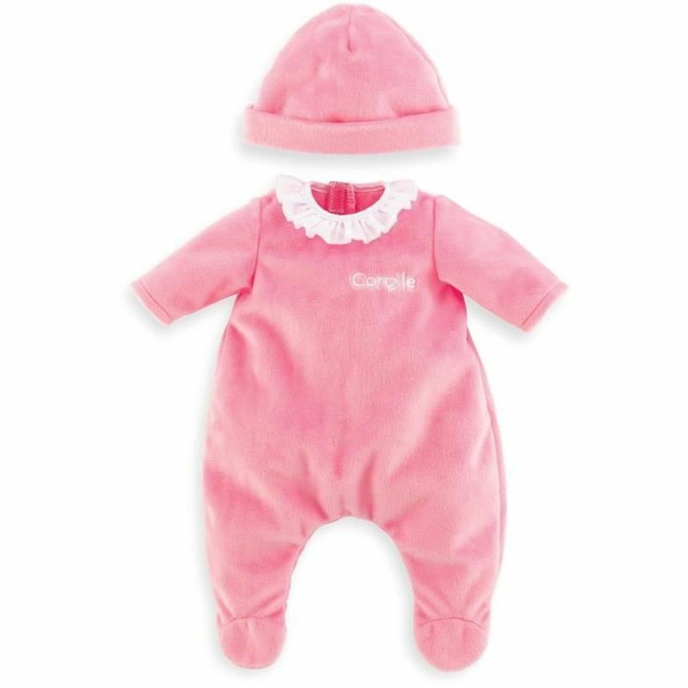 Pyjama rose et bonnet vêtements pour poupon 36 cm