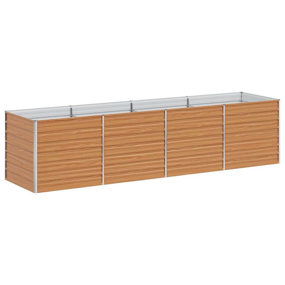 Jardinière surélevée marron clair 320 x 80 x 77 cm