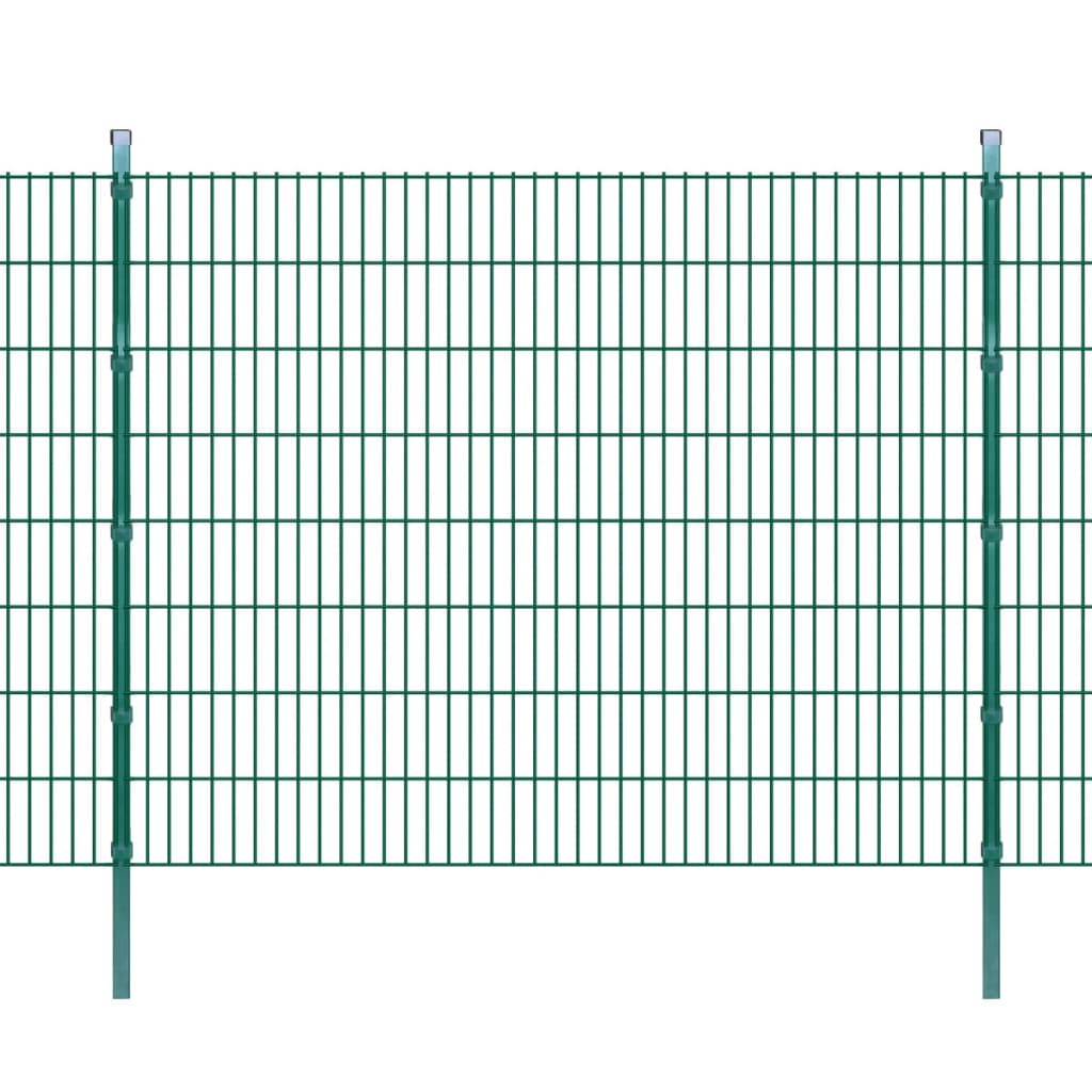 Panneaux et poteaux de clôture 2d pour jardin 2008x1630 mm 8 m