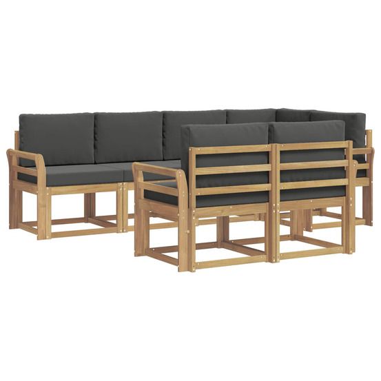 Ensemble de canapés d'extérieur 7 pc blanc et anthracite