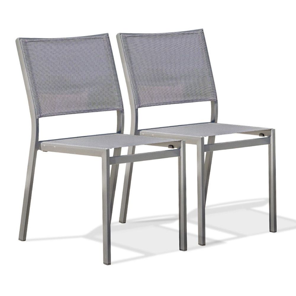 Lot de 2 chaises de jardin empilables 