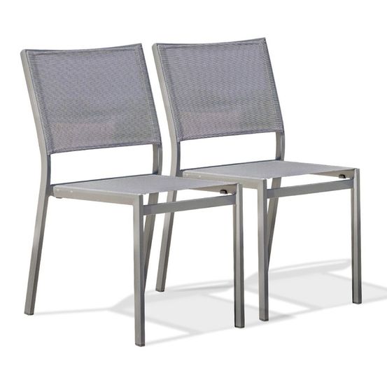 Lot de 2 chaises de jardin empilables