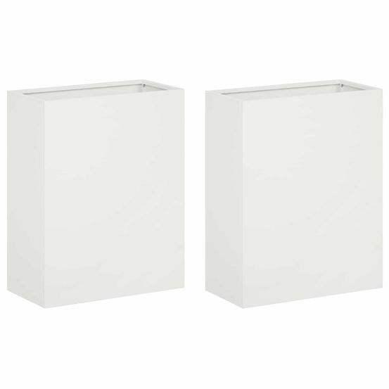 Cache-pot de jardin 2 pc blanc 40 x 20 x 50 cm