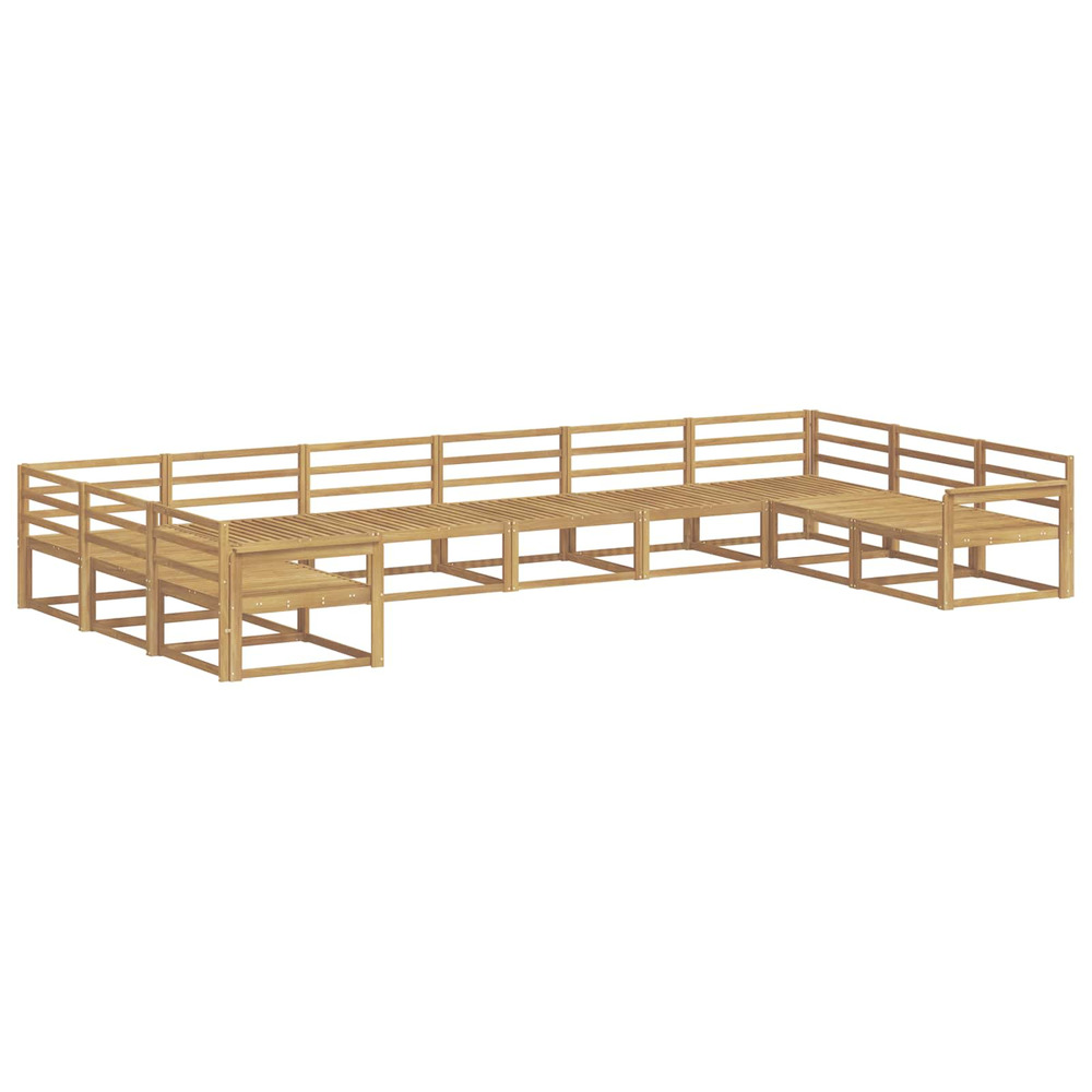 Ensemble de canapés d'extérieur 10 pcs blanc