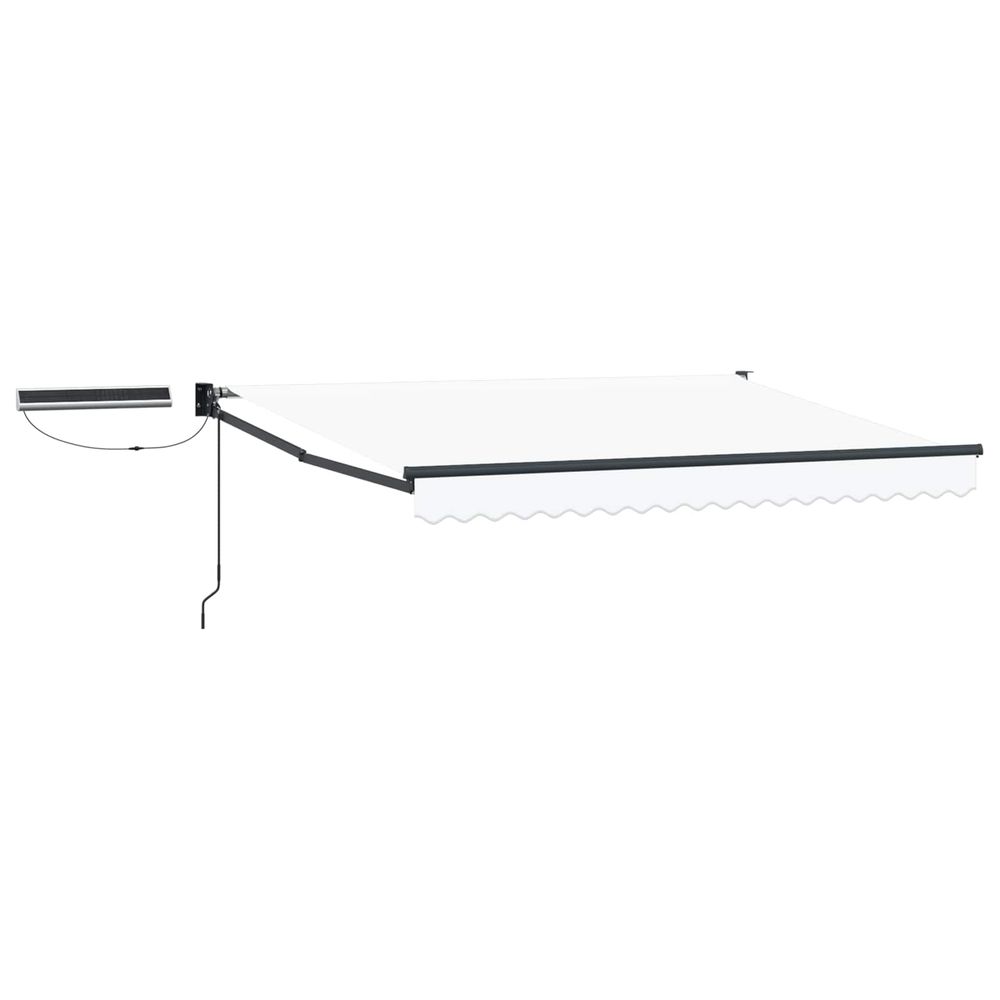 Auvent rétractable électrique blanc et anthracite 3,5 x 2,5 m