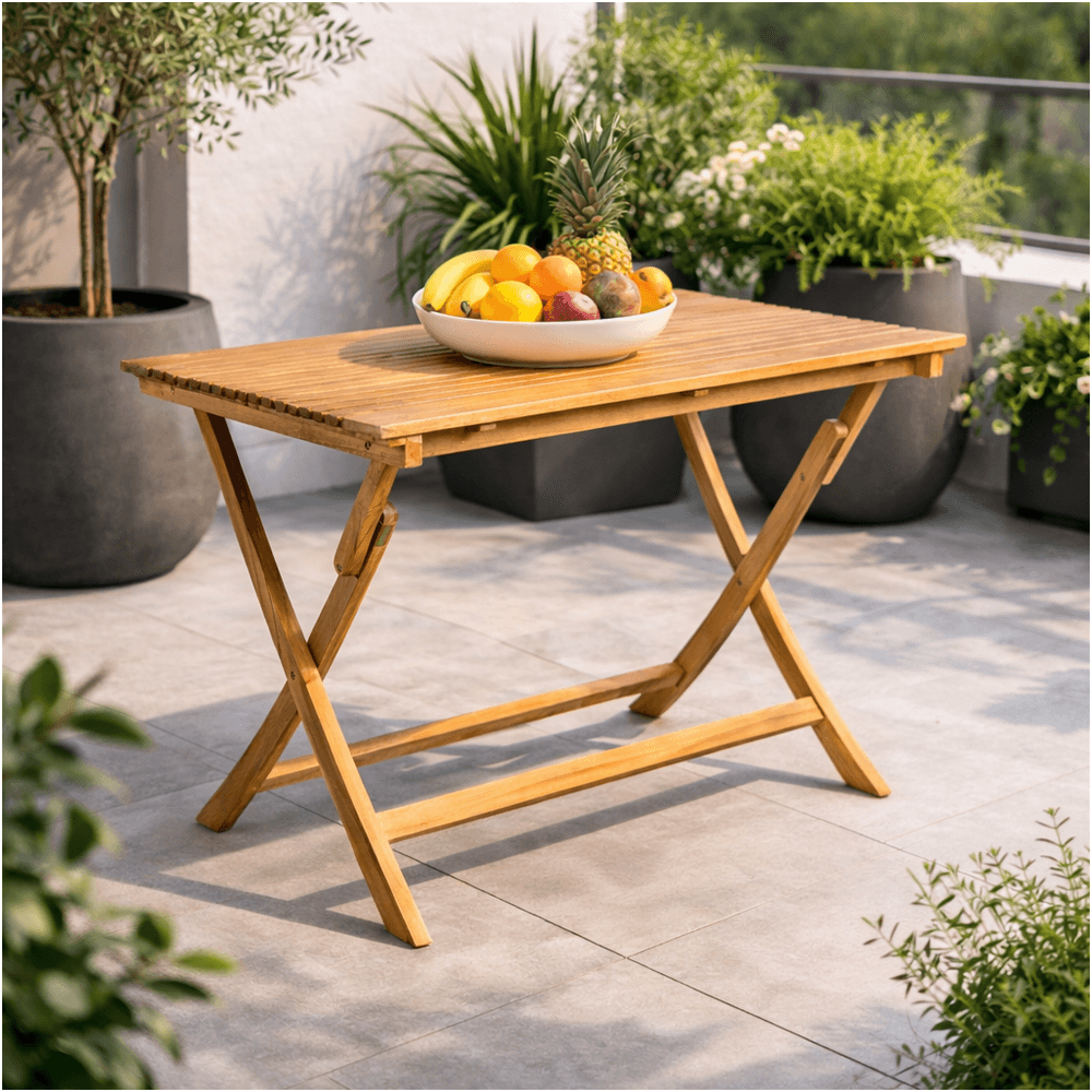 Table de jardin pliante 120 cm janis