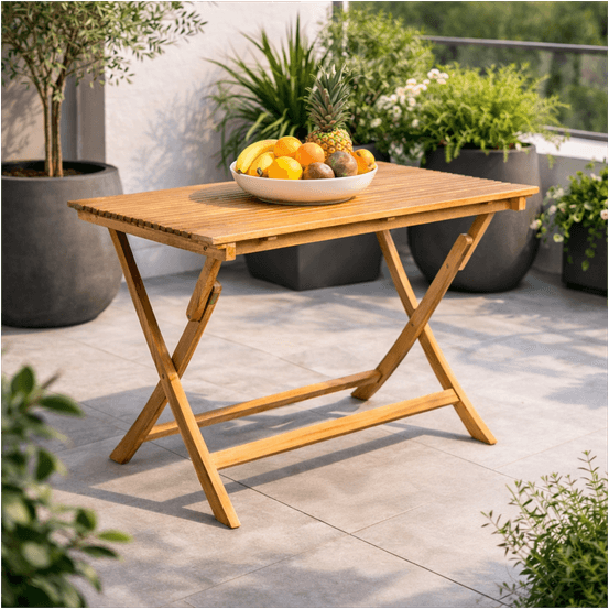 Table de jardin pliante 120 cm janis