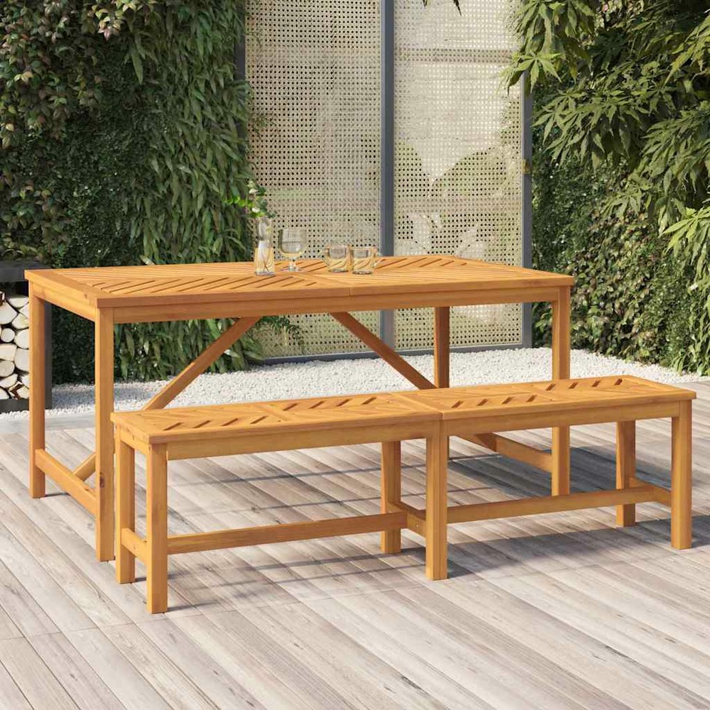 Table à manger de jardin 150x90x74 cm bois d'acacia solide