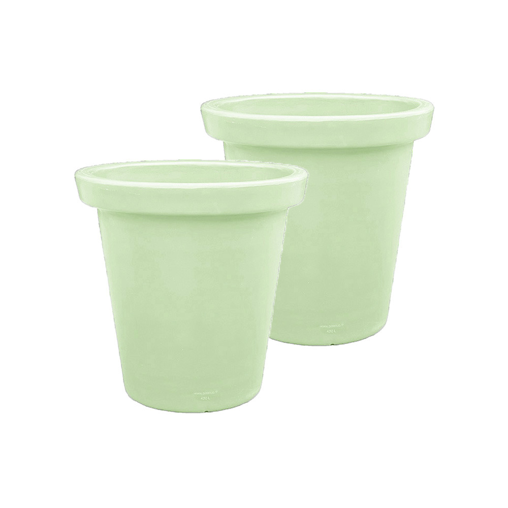 Pot de fleurs rond xxl delight 420l- lot de 2