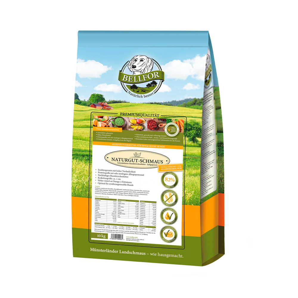Сroquettes pressés à froid hypoallergénique avec insectes - naturgut-schmaus - 10 kg