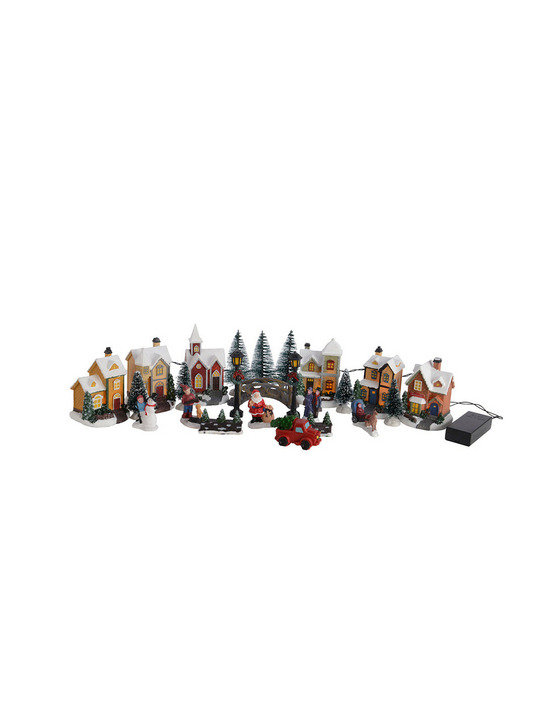 Village scène de noel 2 piles aa non incluses.