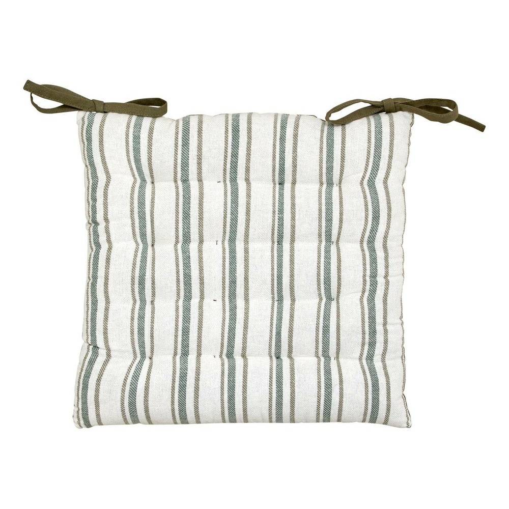 Galette de chaise groove 38x38cm rayée vert