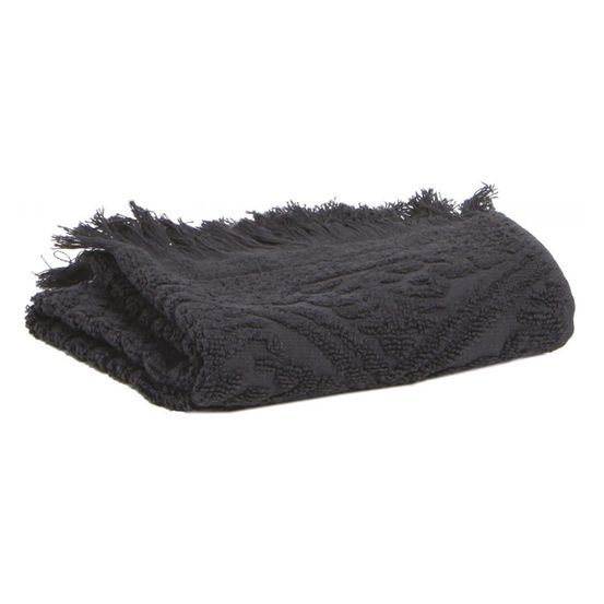 Serviette de toilette zoé carbone 50 x 100 cm