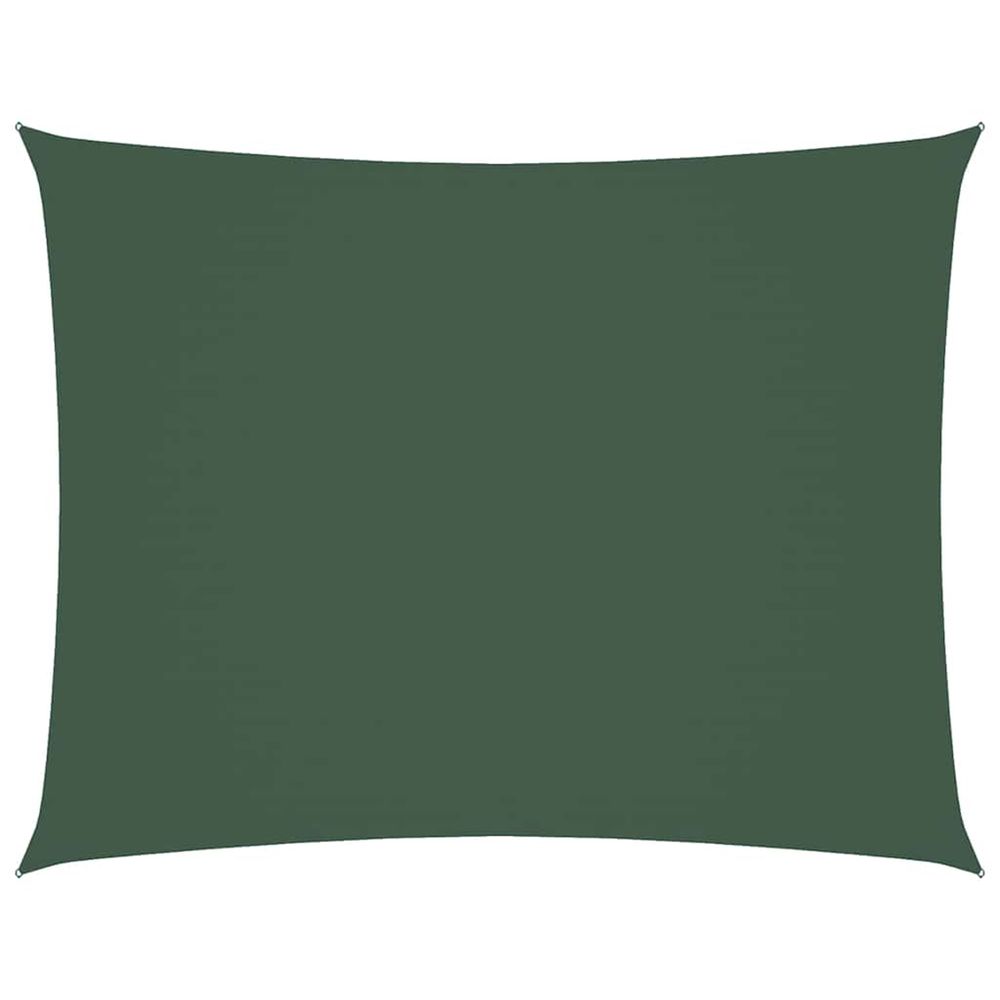 Voile de parasol tissu oxford rectangulaire 4x6 m vert foncé