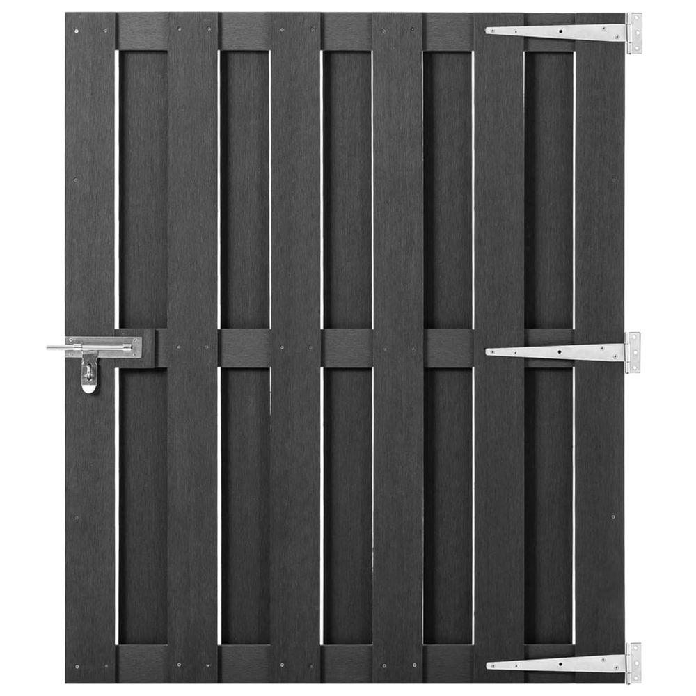 Portillon wpc 100x112 cm gris
