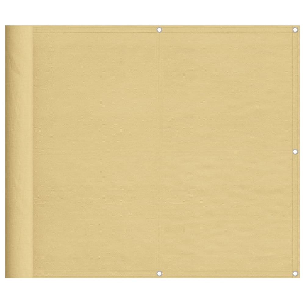 Écran de balcon sable 90x500 cm 100% polyester oxford