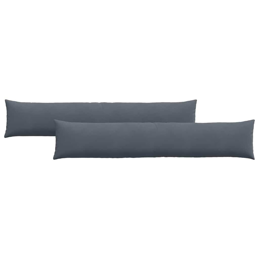 Coussins de canapé 2 pcs gris foncé 200 x 40 cm