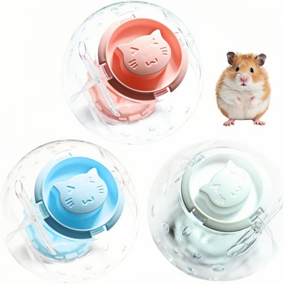 Roue d'exercice pour hamster - trois transparentes avec trou d'aération