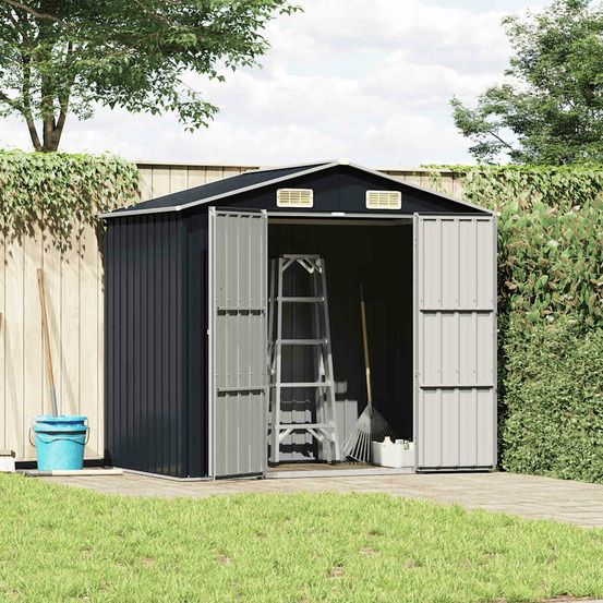 Abri de jardin anthracite 205x129x183 cm acier galvanisé