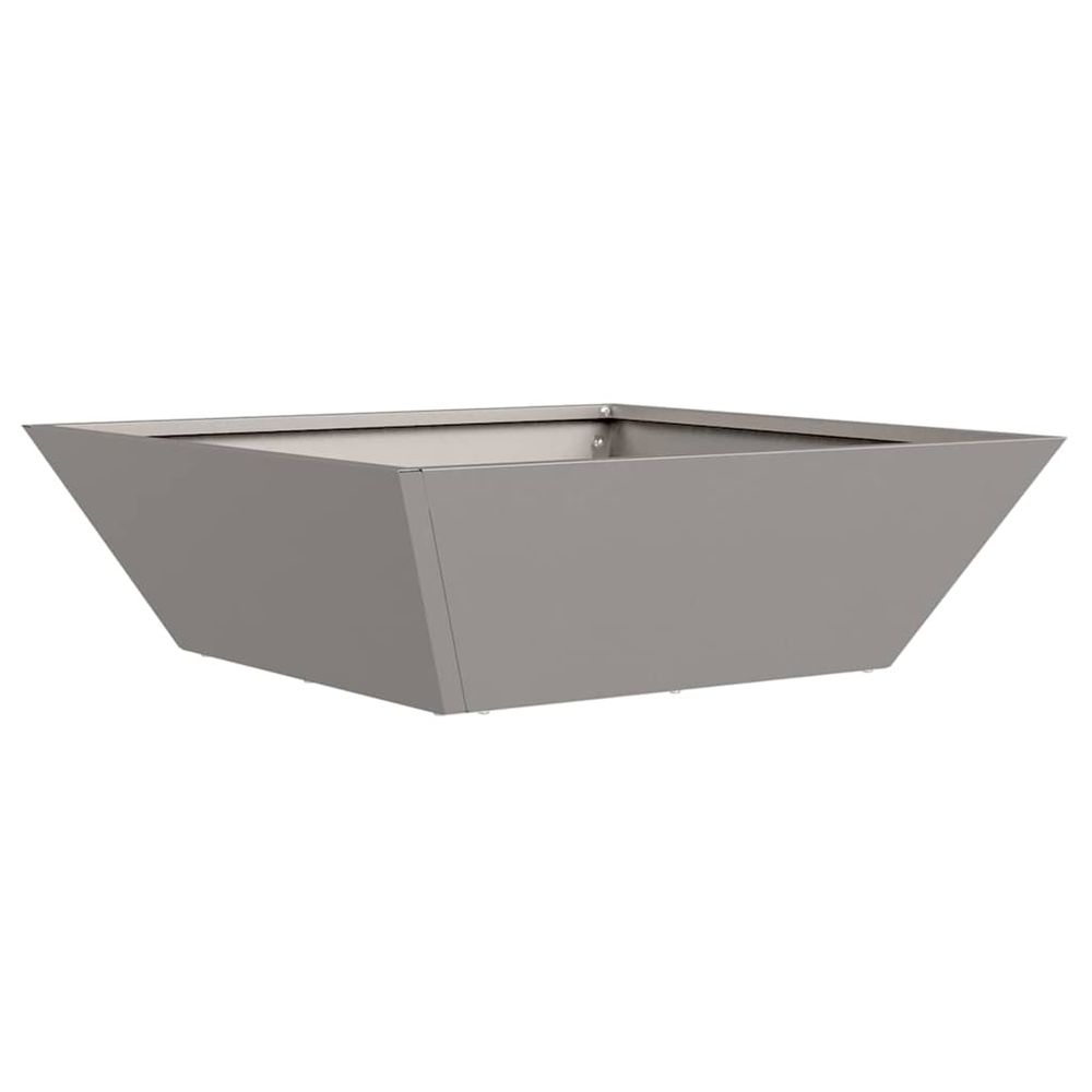Cache-pot de jardin 5 pc rouillé 50 x 50 x 15 cm acier patiné