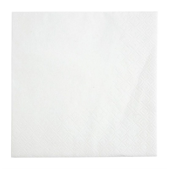 Serviettes cocktail 2 plis format 1/4 recyclable 240mm blanches - lot de 4000 - fiesta