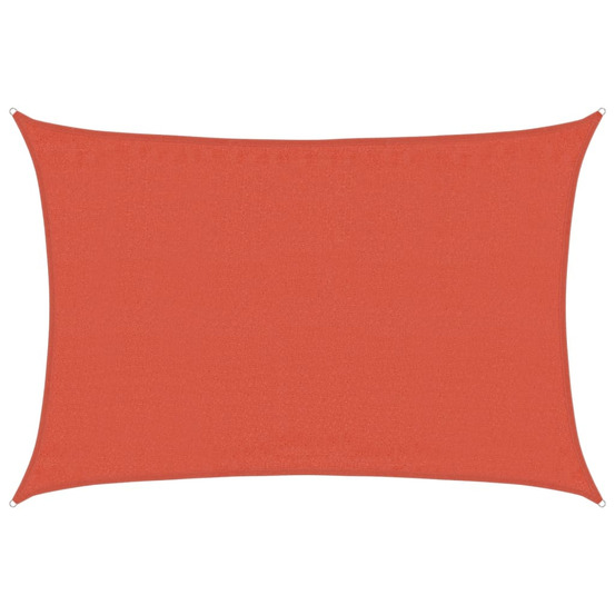 Voile d'ombrage 160 g/m² rectangulaire terre cuite 3,5x5 m pehd