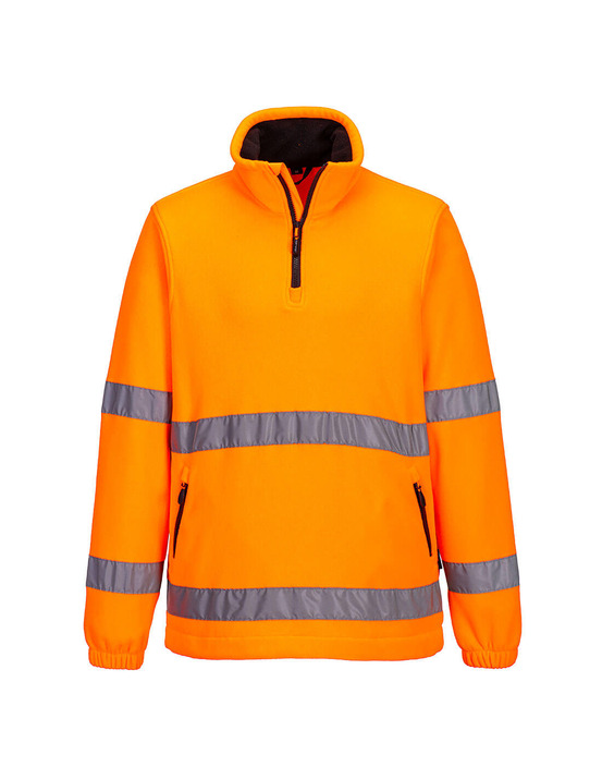 Polaire 1/2 zip hv - taille s - orange - portwest