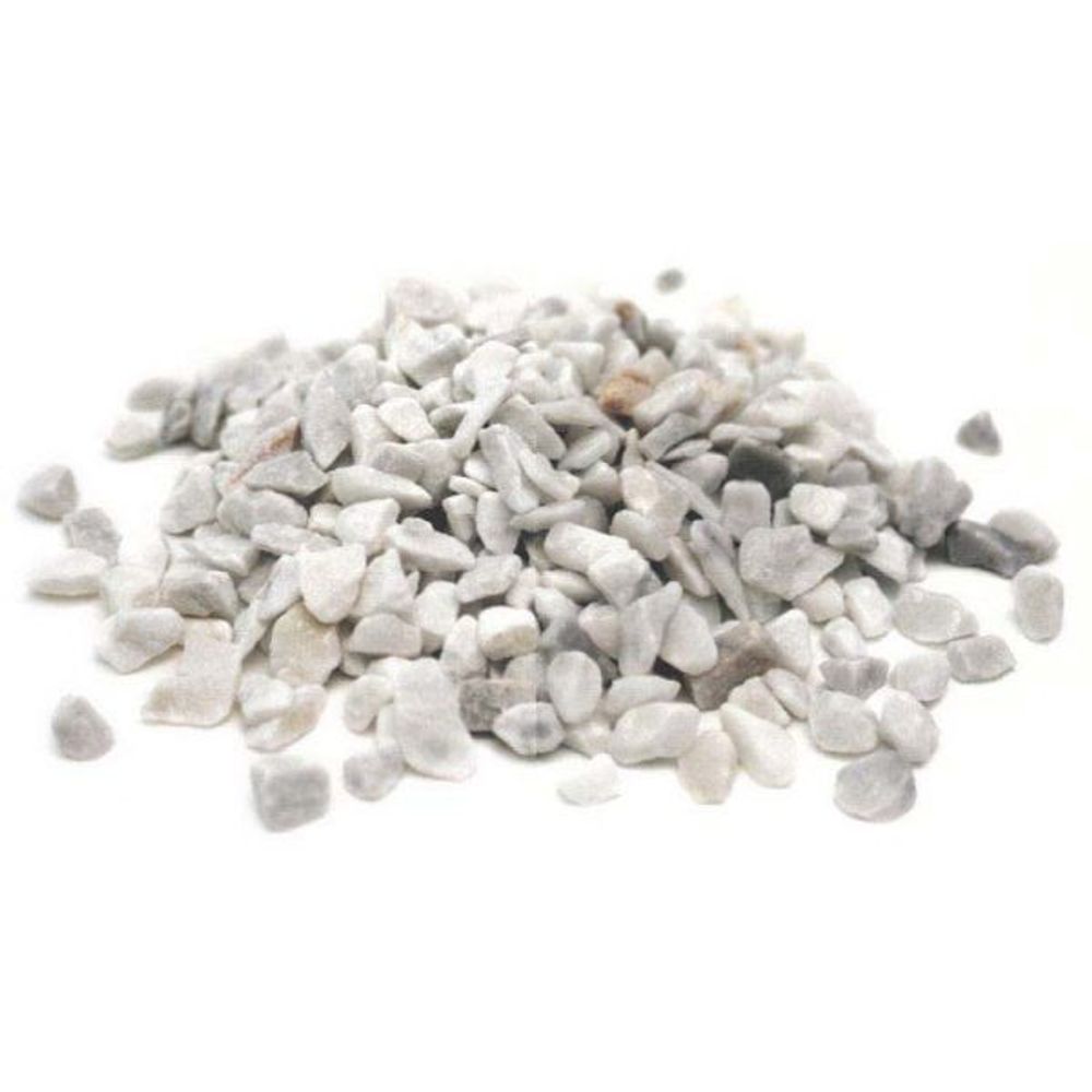 Graviers marbre concassé blanc carrare 100 kg lot de 10