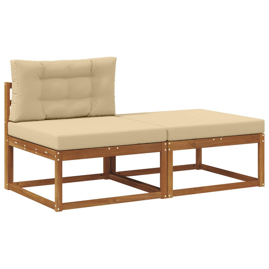 Unité de canapé sectionnel avec coussin 2 pièce naturel