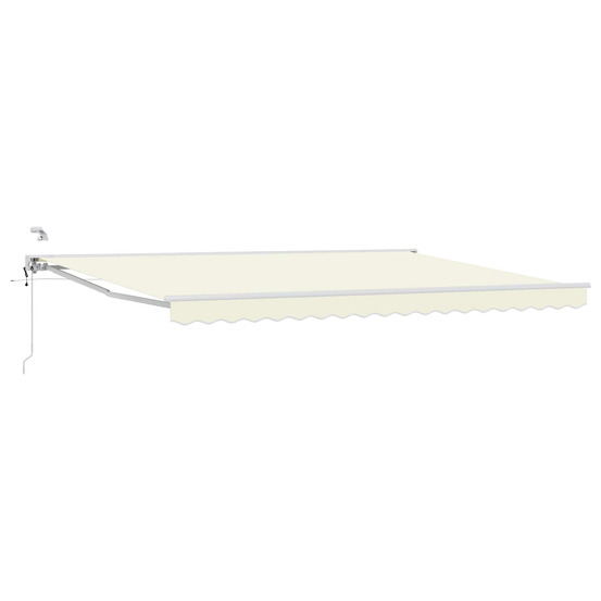 Auvent rétractable électrique crème et blanc 4,5 × 3,5 m