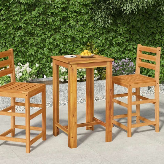 Table de bar de jardin 60x60x105 cm bois d'acacia solide